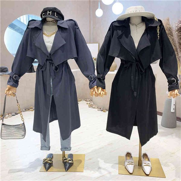 women's trench coats niche design clothing autumn windbreaker mid-length loose coat temperament jacket trend b8tl, Tan;black
women's trench coats niche design clothing autumn windbreaker mid-length loose coat temperament jacket trend b8tl, Tan;black