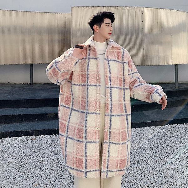 male women streetwear hip hop jacket men winter plaid faux lamb thick long loose casual shirt style trench coat outerwear1, Black
male women streetwear hip hop jacket men winter plaid faux lamb thick long loose casual shirt style trench coat outerwear1, Black