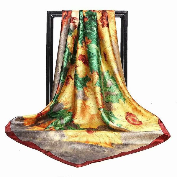 scarves 90*90cm summer women silk foulard square scarf ladies beach shawl bandanna large hijab muffler female dh014, Blue;gray
scarves 90*90cm summer women silk foulard square scarf ladies beach shawl bandanna large hijab muffler female dh014, Blue;gray