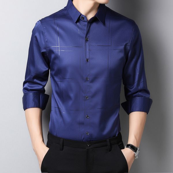 brand casual autumn luxury printing long-sleeved slim men's shirt streetwear social bright black striped shirt western shirt c1211, White;black
brand casual autumn luxury printing long-sleeved slim men's shirt streetwear social bright black striped shirt western shirt c1211, White;black
