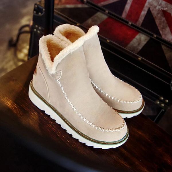 boots autumn winter women snow round toe ankle warm plush slip-on shoes flats black beige brown plus size 34-431
boots autumn winter women snow round toe ankle warm plush slip-on shoes flats black beige brown plus size 34-431