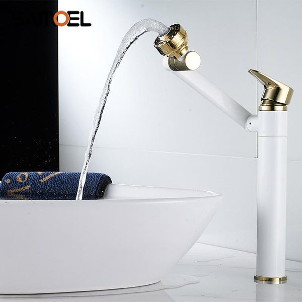 nordic style deck mounted brass white and golden bathroom basin sink faucet mixer taps with rotating sprayer w3044
nordic style deck mounted brass white and golden bathroom basin sink faucet mixer taps with rotating sprayer w3044