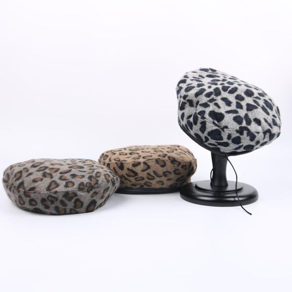 Personality Fashionable Leopard Beret Female Autumn And Winter Retro Woolen Pumpkin Cap Casual Painter Hat Gorras, Blue;gray
Personality Fashionable Leopard Beret Female Autumn And Winter Retro Woolen Pumpkin Cap Casual Painter Hat Gorras, Blue;gray
