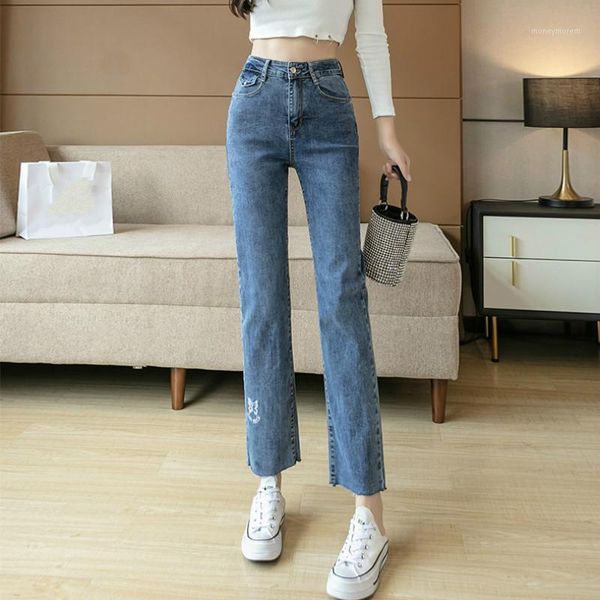 women's jeans butterfly embroidered autumn high waist straight hem stretchy denim for women s l xl xxl1, Blue
women's jeans butterfly embroidered autumn high waist straight hem stretchy denim for women s l xl xxl1, Blue