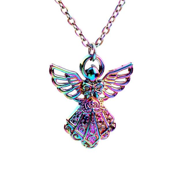 1pcs rainbow color zinc alloy angel in dress with wings necklace women female jewelry collar stainless steel chain 20 wmtryf, Silver
1pcs rainbow color zinc alloy angel in dress with wings necklace women female jewelry collar stainless steel chain 20 wmtryf, Silver