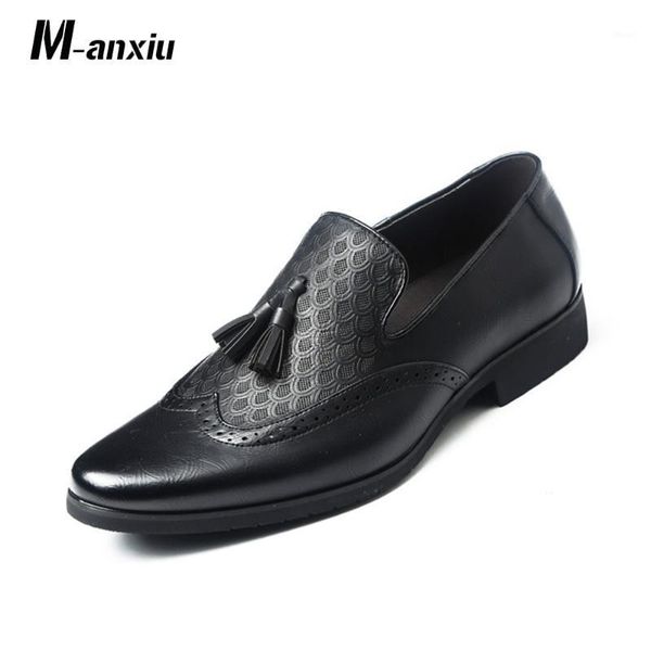 dress shoes m-anxiu retro british style carved brogue formal men tassel fringe slip-on loafers breathable casual party shoes1, Black
dress shoes m-anxiu retro british style carved brogue formal men tassel fringe slip-on loafers breathable casual party shoes1, Black