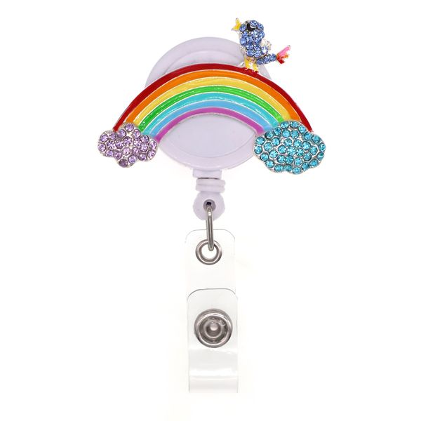 cute key rings rainbow bird rhinestone badge reel nurse doctor id holder retractable for decoration, Slivery;golden
cute key rings rainbow bird rhinestone badge reel nurse doctor id holder retractable for decoration, Slivery;golden