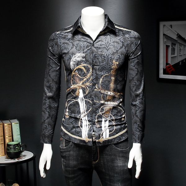 2020 chemise retro-printed luxury designer men long skinny social adjustment dress shirts streetwear plus size 5xl sfh4, White;black
2020 chemise retro-printed luxury designer men long skinny social adjustment dress shirts streetwear plus size 5xl sfh4, White;black