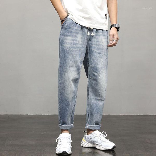 men jeans 2021 spring new loose cotton jeans man straight trousers fashion personality cowboys1, Blue
men jeans 2021 spring new loose cotton jeans man straight trousers fashion personality cowboys1, Blue