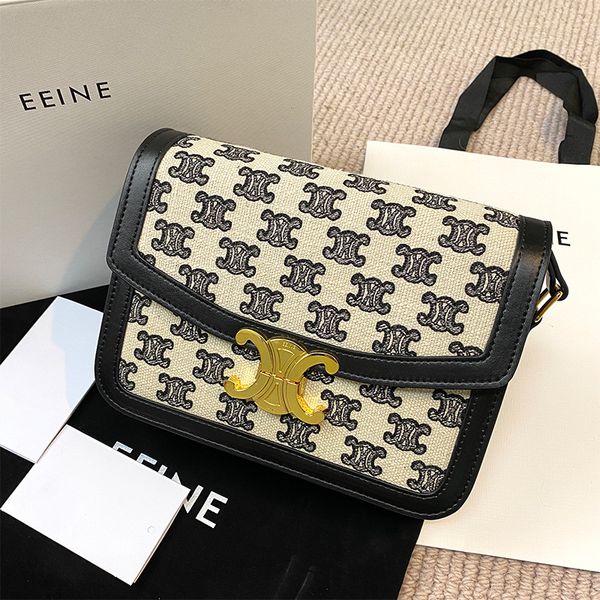 new triumphal arch square triomphe embroidered fabric one shoulder diagonal splicing tofu bag
new triumphal arch square triomphe embroidered fabric one shoulder diagonal splicing tofu bag