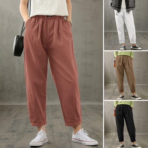 women's pants & capris 2021 zanzea fashion harem spring trousers casual elastic waist long pantalon palazzo female button solid turnip, Black;white
women's pants & capris 2021 zanzea fashion harem spring trousers casual elastic waist long pantalon palazzo female button solid turnip, Black;white