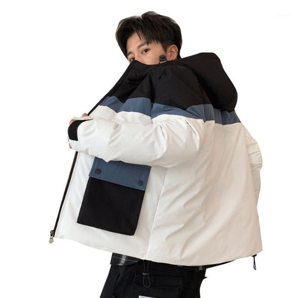 men's zippered warm thick jacket with hood short down jacket men's coat duck down winter1, Black
men's zippered warm thick jacket with hood short down jacket men's coat duck down winter1, Black