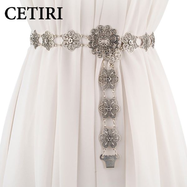 cetiri new fashion belt for women metal flower string waist chain ceinture femme on dress woman belts female 201120, Black;brown
cetiri new fashion belt for women metal flower string waist chain ceinture femme on dress woman belts female 201120, Black;brown
