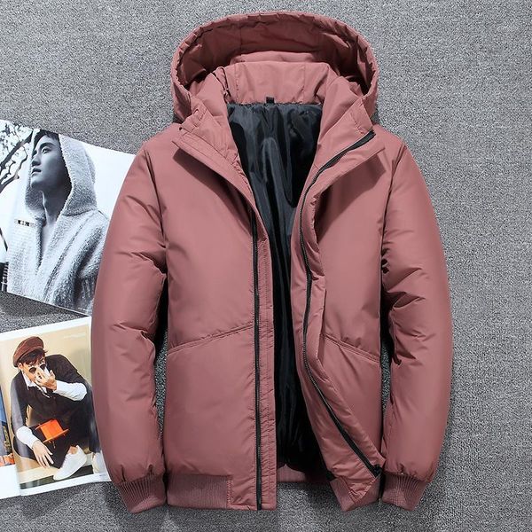 men's winter men's big collar fashion medium casual jacket1, Black