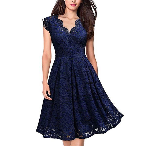 summer women party vintage v neck sleeveless dress elegant ladies dresses with lace y200805, Black;pink
summer women party vintage v neck sleeveless dress elegant ladies dresses with lace y200805, Black;pink