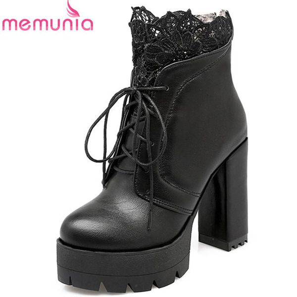 boots memunia 2021 arrival women ankle round toe pu autumn winter lace up high heels platform woman party shoes, Black
boots memunia 2021 arrival women ankle round toe pu autumn winter lace up high heels platform woman party shoes, Black