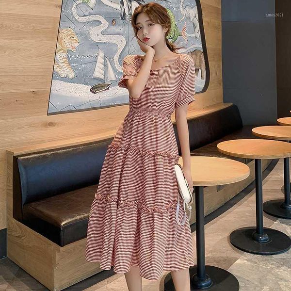 casual dresses 3 colors women long plaid dress summer 2021 runway elegant party korean vacation female yellow red blue1, Black;gray
casual dresses 3 colors women long plaid dress summer 2021 runway elegant party korean vacation female yellow red blue1, Black;gray