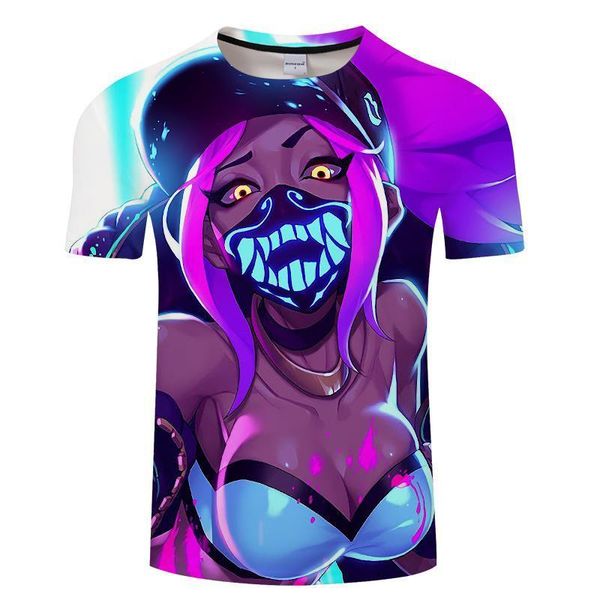 league of legends akali t-shirt men women fasion 3d printed t shirt lol game character pattern design tshirt breathable tees, White;black
league of legends akali t-shirt men women fasion 3d printed t shirt lol game character pattern design tshirt breathable tees, White;black