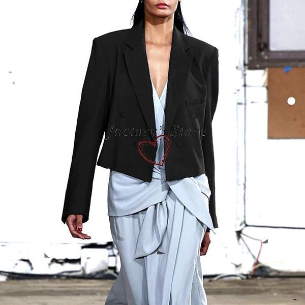 suit shoulder coat double-breasted high-waisted long sleeve suit europe summer black ladies coats1, White;black
suit shoulder coat double-breasted high-waisted long sleeve suit europe summer black ladies coats1, White;black