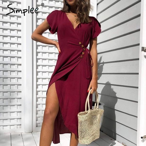 simplee v neck women wrap dress casual solid button female summer dress elegant ladies cotton spring a line work midi dress t200416, Black;gray
simplee v neck women wrap dress casual solid button female summer dress elegant ladies cotton spring a line work midi dress t200416, Black;gray