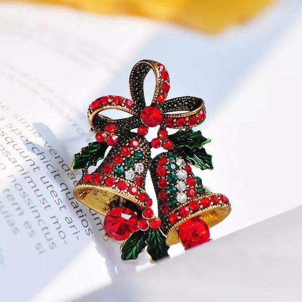 christmas decorations bow bell boutonniere vintage fashion rhinestones brooch for women golden1
christmas decorations bow bell boutonniere vintage fashion rhinestones brooch for women golden1
