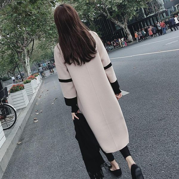 office lady loose long wool coat single breasted wool blend coat and jacket turn-down collar women coats autumn winter1, Black
office lady loose long wool coat single breasted wool blend coat and jacket turn-down collar women coats autumn winter1, Black