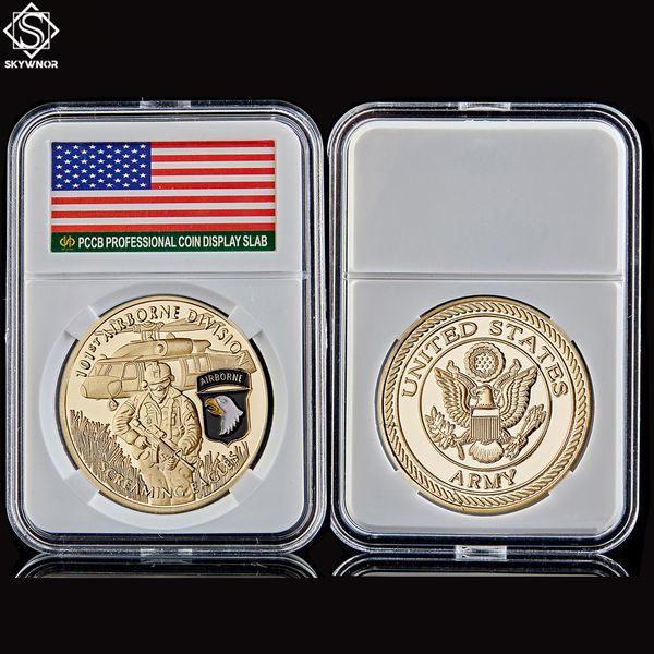 united states army 101st airborne department craft gold plated 1oz challenge coins w/pccb box
united states army 101st airborne department craft gold plated 1oz challenge coins w/pccb box
