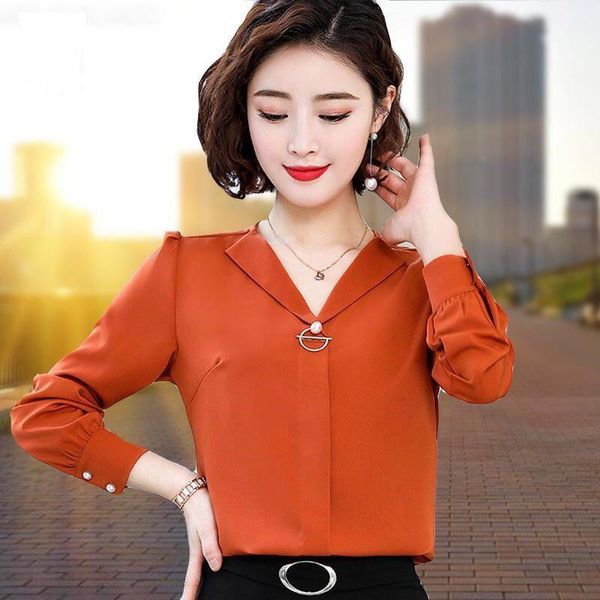 women's blouses & shirts women spring summer style chiffon lady office work wear notched colloar blusas zz0420, White
women's blouses & shirts women spring summer style chiffon lady office work wear notched colloar blusas zz0420, White