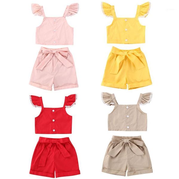 0-4y summer fashion infant baby girls clothes sets solid lace ruffles sleeve single breasted +shorts 2pcs1, White
0-4y summer fashion infant baby girls clothes sets solid lace ruffles sleeve single breasted +shorts 2pcs1, White