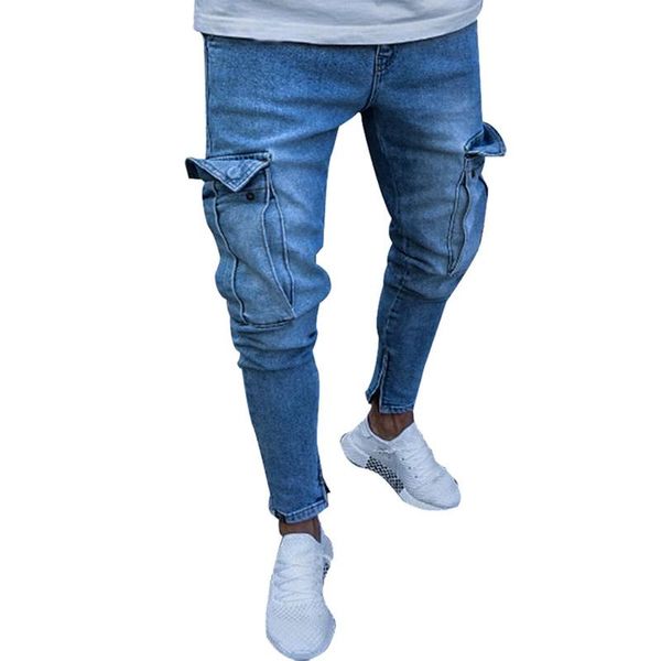 men's jeans laamei mens skinny trend knee hole zipper pocket denim biker hip hop distressed slim elastic washed, Blue
men's jeans laamei mens skinny trend knee hole zipper pocket denim biker hip hop distressed slim elastic washed, Blue