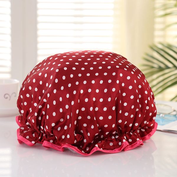 cute circular bath hat multi colours sating wave point printing dust proof waterproof double deck make up cap shower caps new 2 6qr l2
cute circular bath hat multi colours sating wave point printing dust proof waterproof double deck make up cap shower caps new 2 6qr l2