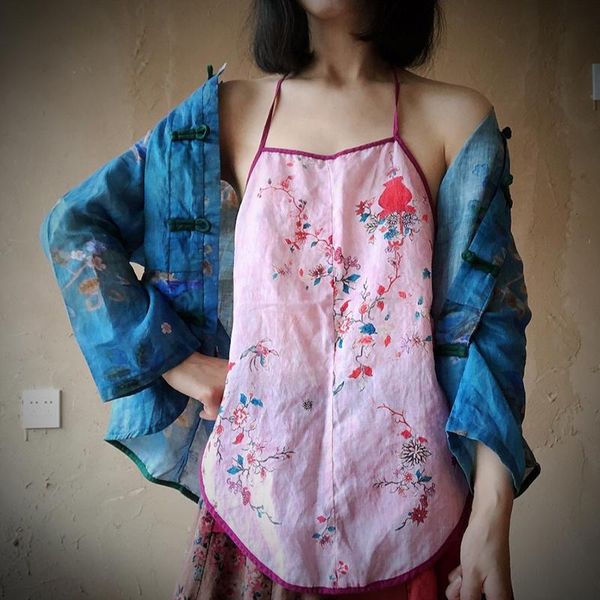 johnature 2020 new summer ramie slings vintage print pink flower o-neck retro camis comfortable women clothes, White
johnature 2020 new summer ramie slings vintage print pink flower o-neck retro camis comfortable women clothes, White