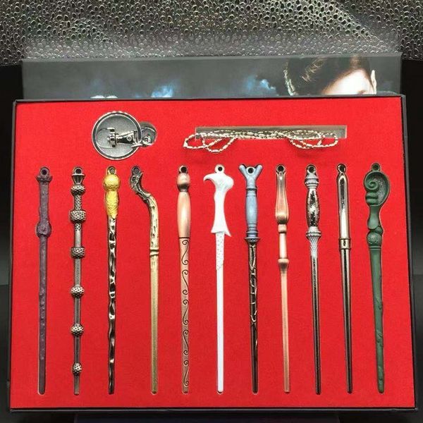 11 harry potter magic 13 14 15 wands, movie props, necklace, pendant, keychain case, Silver
11 harry potter magic 13 14 15 wands, movie props, necklace, pendant, keychain case, Silver