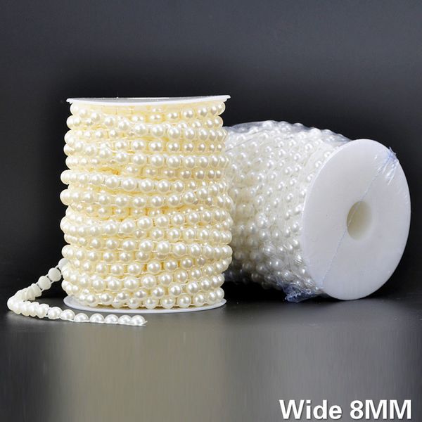 bead roll diy material 8mmhalf round pearls chain beads craft tools wide white beige 8mm x 20m 122645
bead roll diy material 8mmhalf round pearls chain beads craft tools wide white beige 8mm x 20m 122645