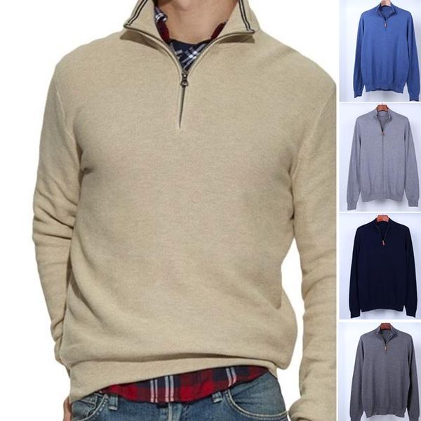 men's sweaters brand streetwear small horse me half zipper casual cotton sweater jersey jumper hombre pull homme knitted, White;black
men's sweaters brand streetwear small horse me half zipper casual cotton sweater jersey jumper hombre pull homme knitted, White;black
