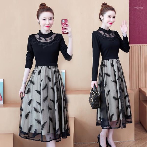 coigarsam 5xl plus size patchwork women one-piece dress korean knitting lurex mesh high waist dresses 63521, Black;gray
coigarsam 5xl plus size patchwork women one-piece dress korean knitting lurex mesh high waist dresses 63521, Black;gray