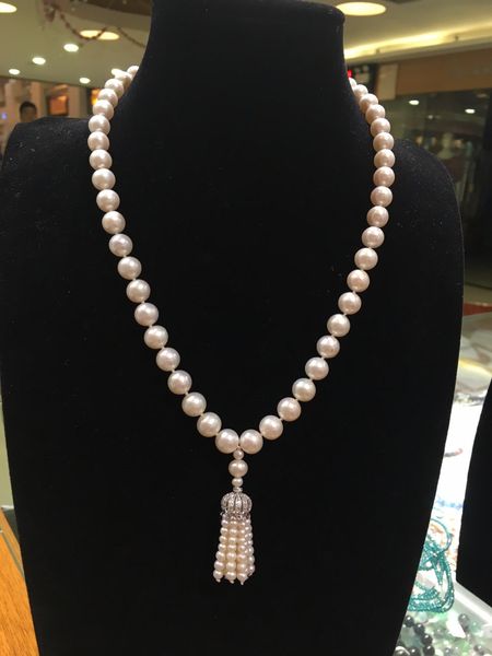 sell new product natural 8-9mm white freshwater pearl necklace with short tassel necklace fashion jewelry, Silver
sell new product natural 8-9mm white freshwater pearl necklace with short tassel necklace fashion jewelry, Silver