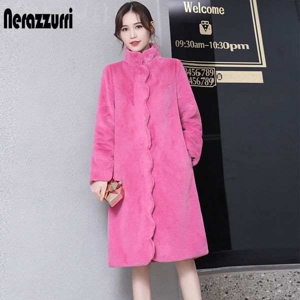 nerazzurri winter colored faux fur coat women scallop trim army green black fluffy jacket warm plus size furry fake fur jacket t200507
nerazzurri winter colored faux fur coat women scallop trim army green black fluffy jacket warm plus size furry fake fur jacket t200507