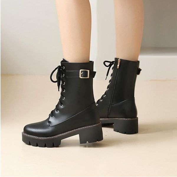 women ankle lace up motorcycles boots british genuine leather ladies zipper med square heels boots female platform black shoes
women ankle lace up motorcycles boots british genuine leather ladies zipper med square heels boots female platform black shoes