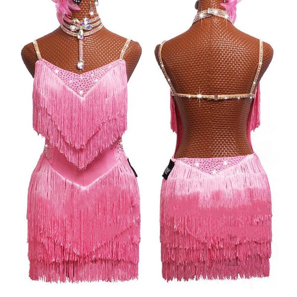 stage wear latin dance dress lady performance girls gatsby women competition costume pink fringe bl2555, Black;red
stage wear latin dance dress lady performance girls gatsby women competition costume pink fringe bl2555, Black;red
