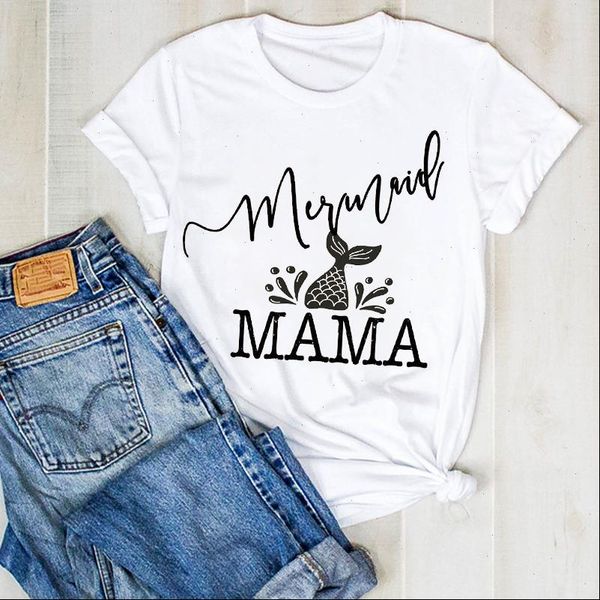 women lady mermaid cute cartoon print printed ladies summer t tee tshirt womens female shirt clothes graphic t shirt, White
women lady mermaid cute cartoon print printed ladies summer t tee tshirt womens female shirt clothes graphic t shirt, White