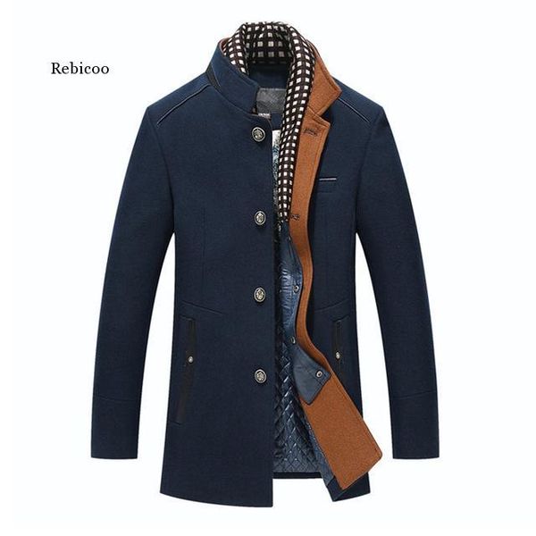 new men woolen coat winter fleece warm jackets thermal slim fit fashion trench outerwear male, Black
new men woolen coat winter fleece warm jackets thermal slim fit fashion trench outerwear male, Black