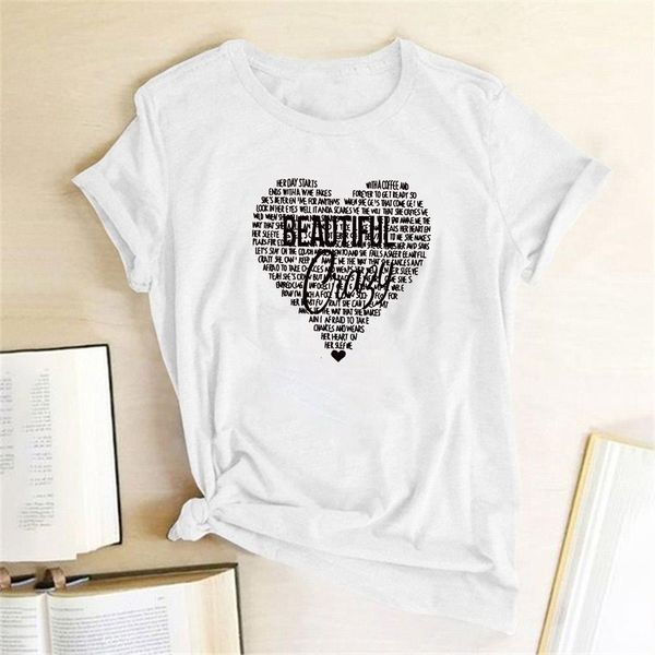 beautiful ciasy letter big heart love printed women t-shirt round neck casual love t shirt tee roupas feminina, White
beautiful ciasy letter big heart love printed women t-shirt round neck casual love t shirt tee roupas feminina, White
