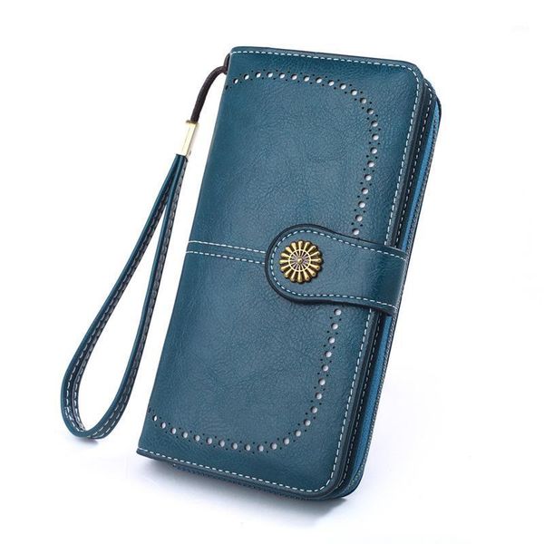 wallets korean version of women's wallet 2021 oil wax leather retro long zipper mobile phone bag clutch card holder1, Red;black
wallets korean version of women's wallet 2021 oil wax leather retro long zipper mobile phone bag clutch card holder1, Red;black