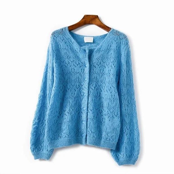 women's knits & tees women sweater 2021 french lazy style exquisite hollow crochet mohair cardigan, White
women's knits & tees women sweater 2021 french lazy style exquisite hollow crochet mohair cardigan, White