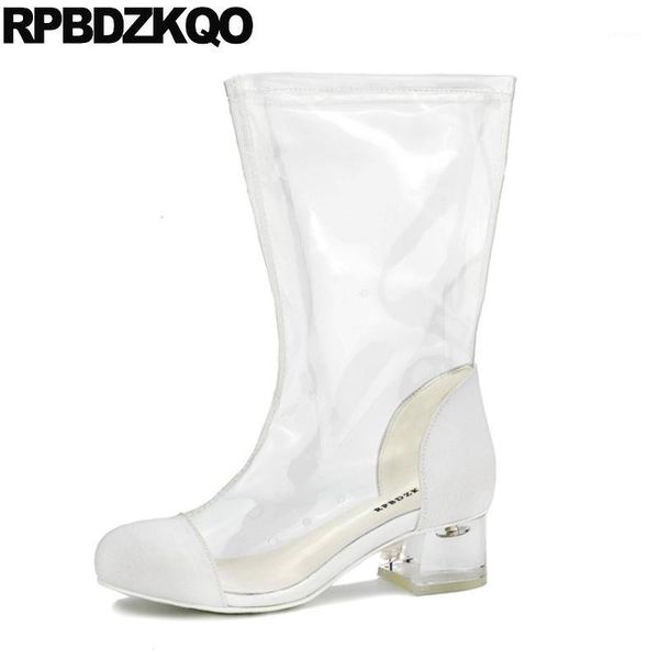 chunky knee high clear boots 10 over the shoes women 2019 heel satin pvc mid calf transparent white big size1, Black
chunky knee high clear boots 10 over the shoes women 2019 heel satin pvc mid calf transparent white big size1, Black