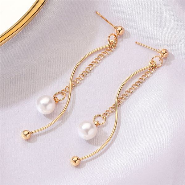 20pairs/lot korea long pattern wavy tassel earrings alloy gold pearl chain ear drop for women party gift dangle earrings fashion jewelry, Silver
20pairs/lot korea long pattern wavy tassel earrings alloy gold pearl chain ear drop for women party gift dangle earrings fashion jewelry, Silver