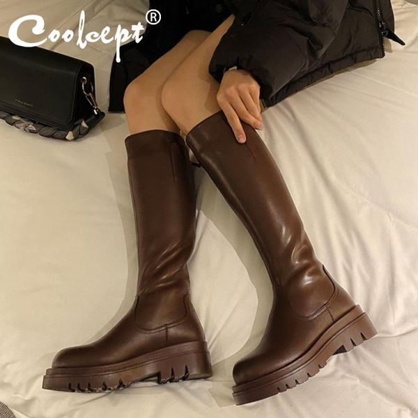 coolcept women knee boots fashion platform high heel winter shoes woman warm buckle long boot office lady footwear size 34-43, Black
coolcept women knee boots fashion platform high heel winter shoes woman warm buckle long boot office lady footwear size 34-43, Black
