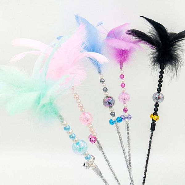 cat toys pet funny kitten interactive feather stick fishing rod game wand toy with bell supplies accessory
cat toys pet funny kitten interactive feather stick fishing rod game wand toy with bell supplies accessory