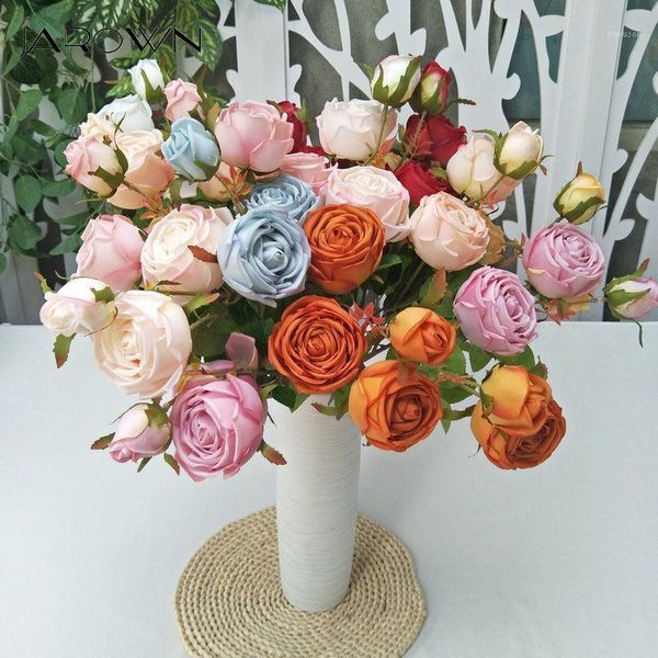jarown artificial plant simulation silk flower 3 heads princess rose flowers rose wedding home decoration fake flower flores1
jarown artificial plant simulation silk flower 3 heads princess rose flowers rose wedding home decoration fake flower flores1